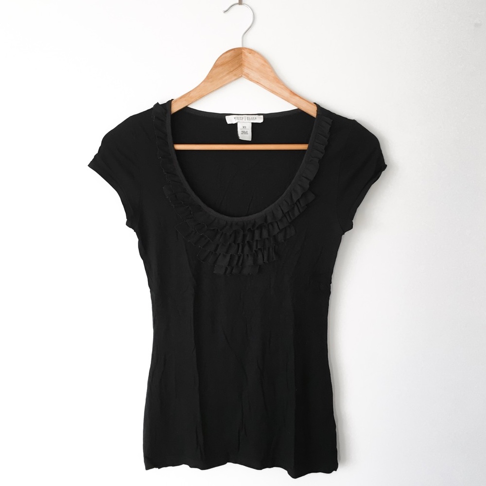 White House Black Market Ruffle Blouse